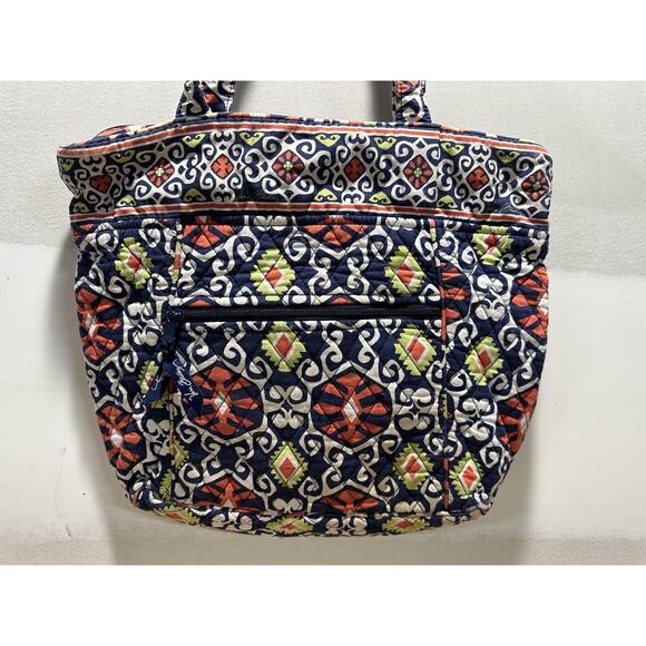 Vera Bradley Double Handle Sun Valley Tote/ Bag/ Purse W/Zip Closure & Pockets - Picture 2 of 9